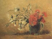 Vincent Van Gogh Vase with Red and White Carnations on Yellow Background (nn04) oil painting picture wholesale